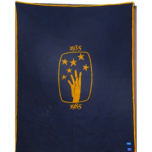 NWT Pendleton Wool Blanket 62' x 78" Leo Burnett 50th Anniversary 1935-1985 Blue - Picture 1 of 6